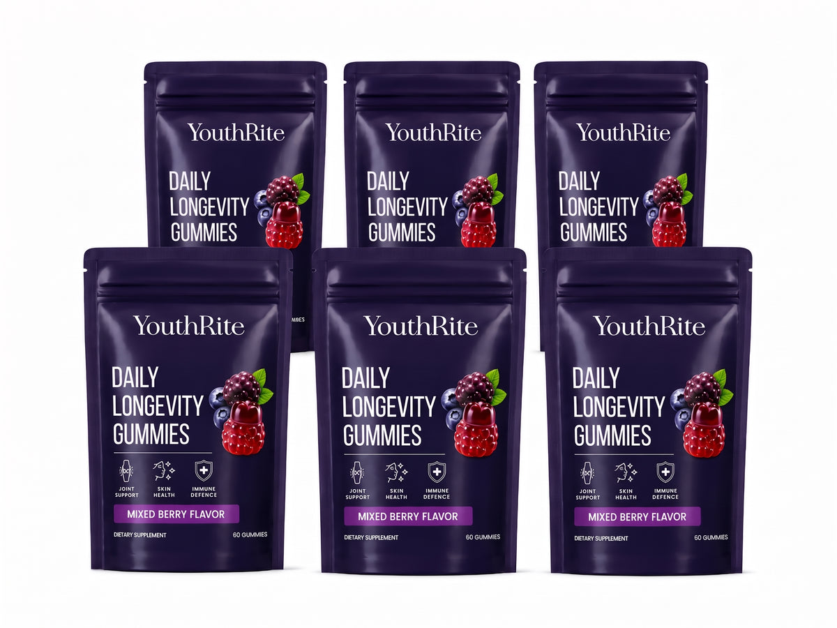 YouthRite Daily Longevity Gummies 6 pouch (360 Gummies)