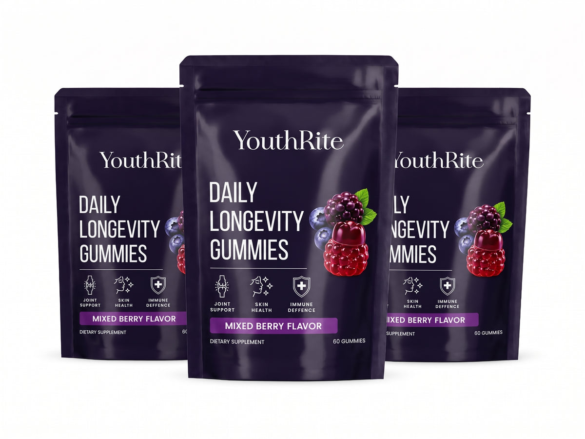 YouthRite Daily Longevity Gummies 3 pouch (180 Gummies)