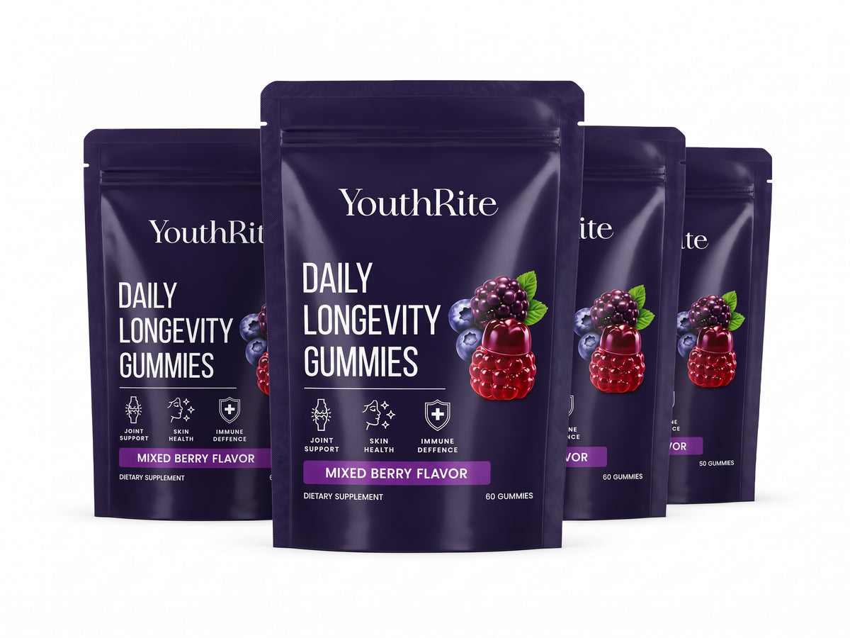 YouthRite Daily Longevity Gummies 4 pouch (240 Gummies)